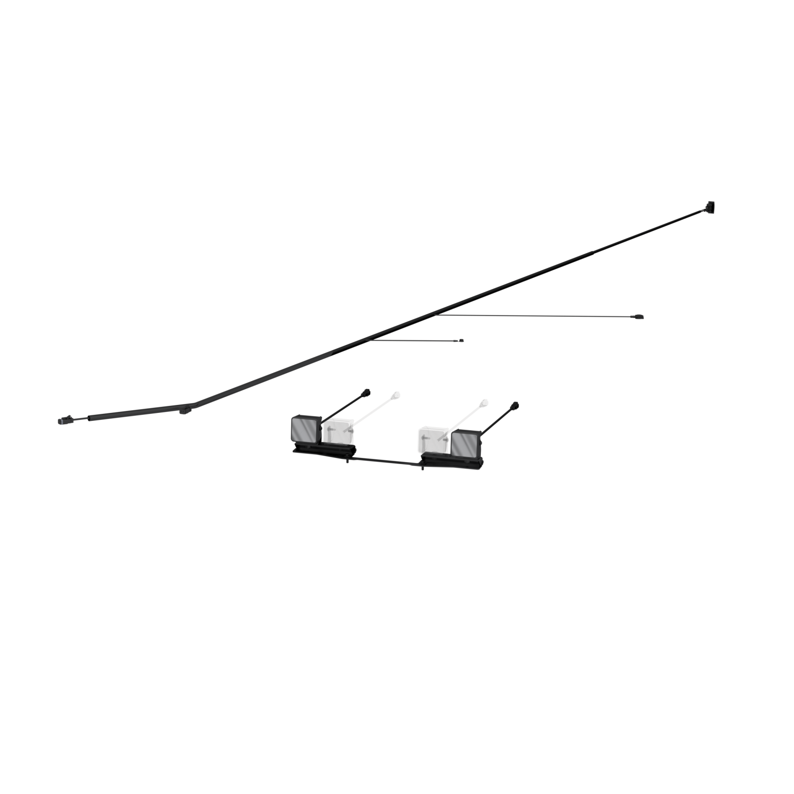 24-26 Ford Ranger, Black-Coated, Bumper Light Kit Spot Beam MBRP-1
