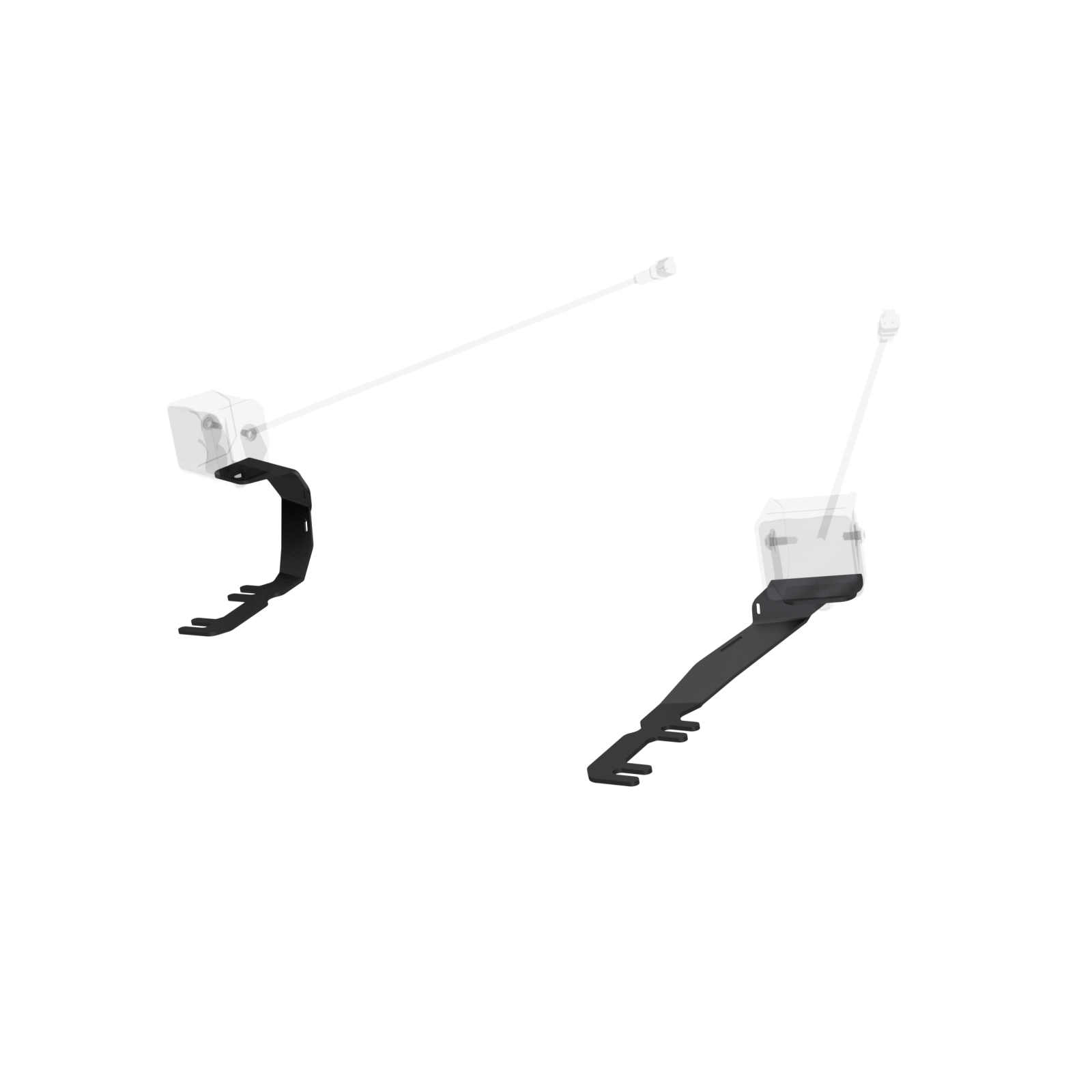 24-26 Ford Ranger, Black-Coated Ditch Light Bracket MBRP-1
