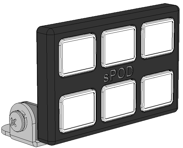 sPOD SourceLT w/ Mini6 for Universal w/ 36 Inch Battery Cables sPODS