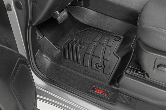 Sure-Fit Floor Mats FR & RR FR Bucket Crew Silverado/Sierra 1500/2500HD/3500HD (19-26) Rough Country-1