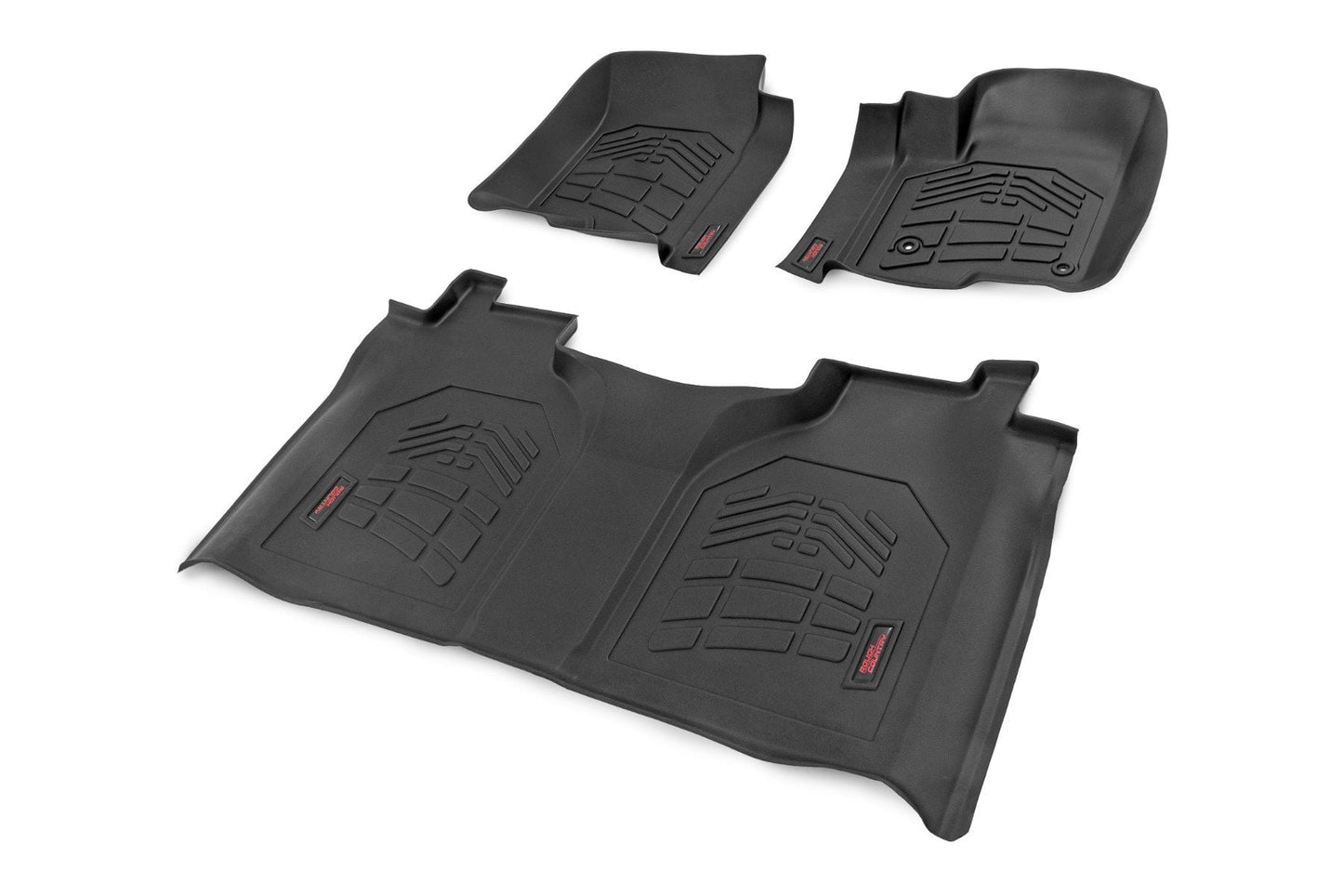 Sure-Fit Floor Mats FR & RR FR Bucket Crew Silverado/Sierra 1500/2500HD/3500HD (19-26) Rough Country-3