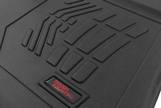 Sure-Fit Floor Mats FR & RR FR Over Hump Crew Silverado/Sierra 1500/2500HD/3500HD (19-26) Rough Country-1