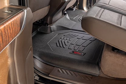 Sure-Fit Floor Mats FR & RR FR Over Hump Crew Silverado/Sierra 1500/2500HD/3500HD (19-26) Rough Country-4