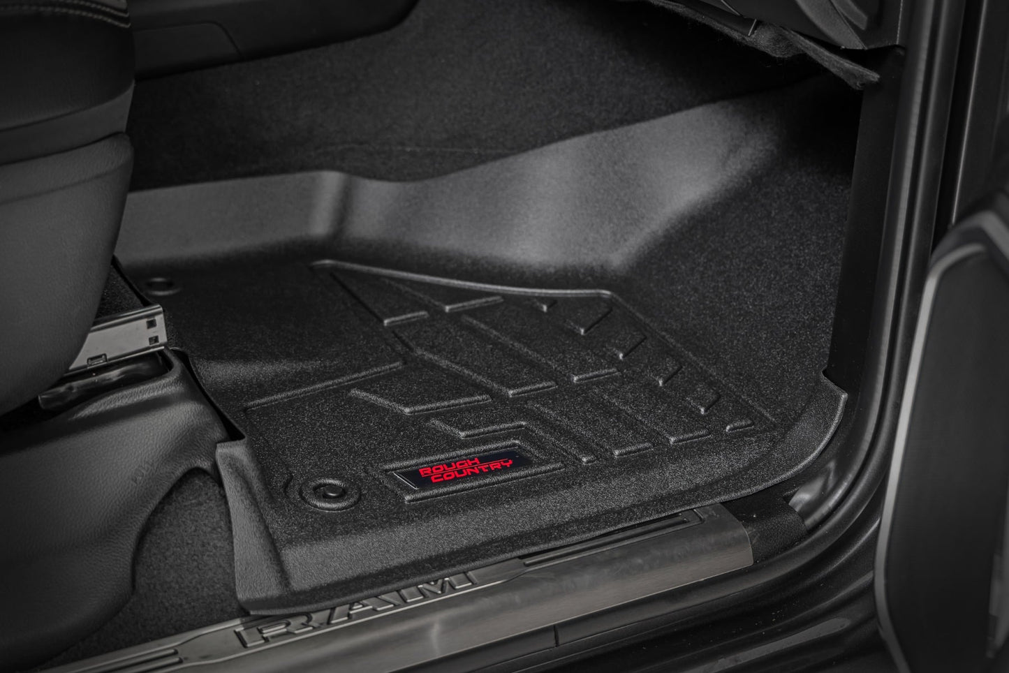 Sure-Fit Floor Mats Front & Rear Bucket Crew Ram 2500/3500 (19-26) Rough Country-2