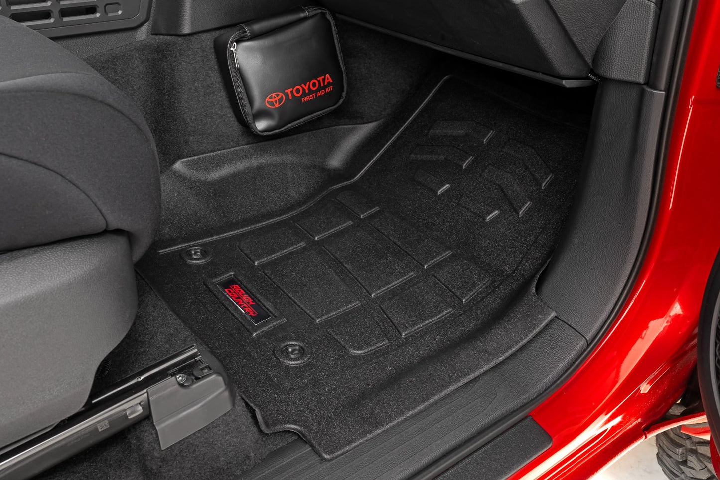 Sure-Fit Floor Mats Front Double Cab Toyota Tacoma 2WD/4WD (2024-2026) Rough Country-2