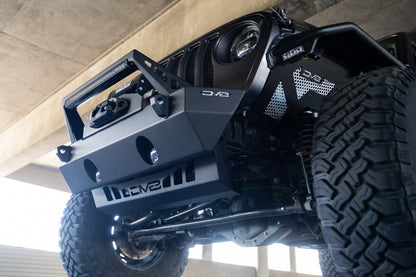 2018=2025 Jeep Wrangler JL JL Gladiator JT Front Bumper Sway Bar Disconnect Motor Skid Plate DV8 Offroad-5