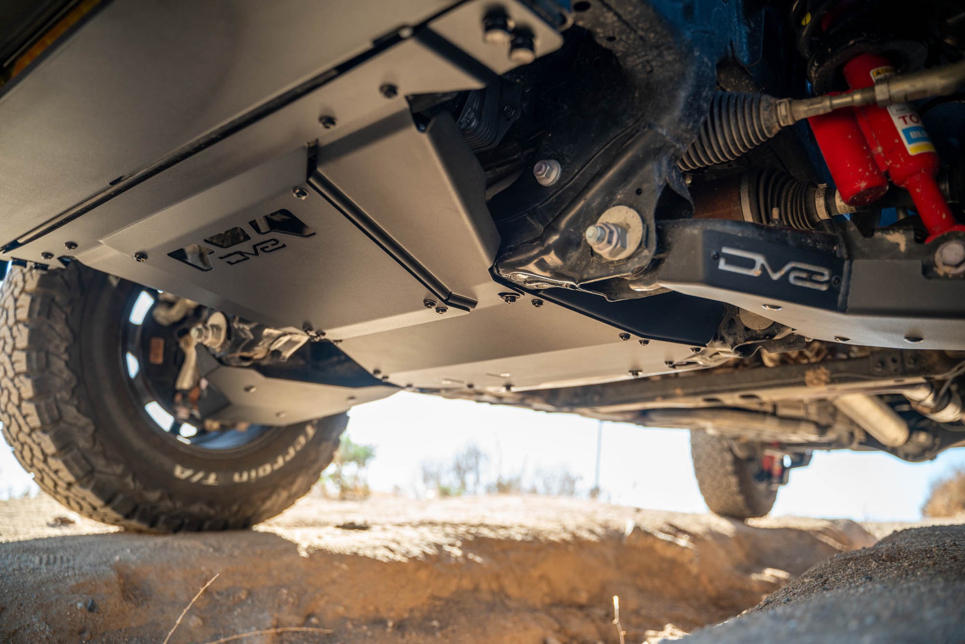 2024 2025 Toyota Tacoma, Land Cruiser Rear Belly Skid Plate DV8 Offroad-5