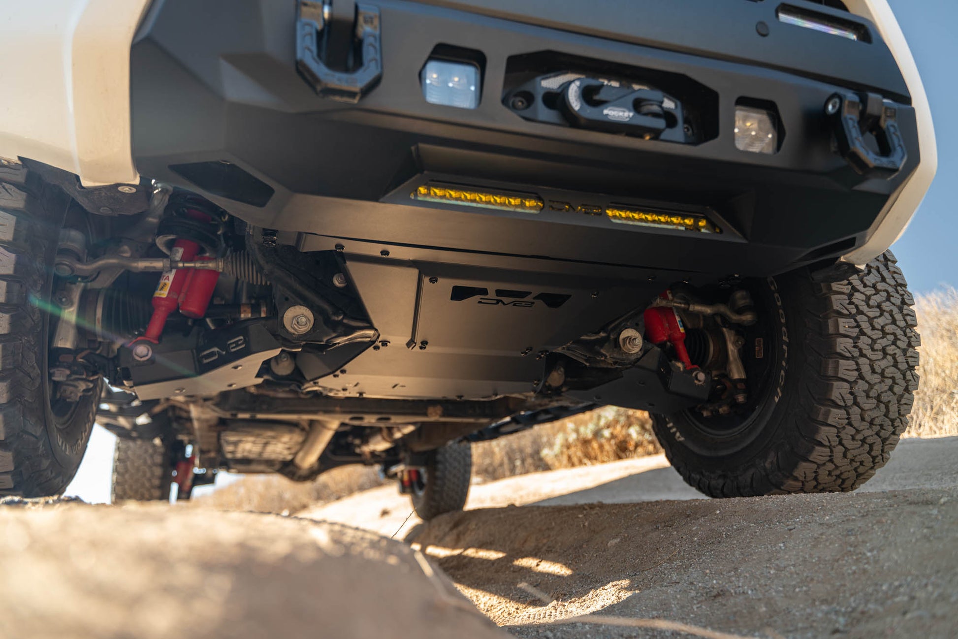 2024 2025 Toyota Tacoma, Land Cruiser Rear Belly Skid Plate DV8 Offroad-7