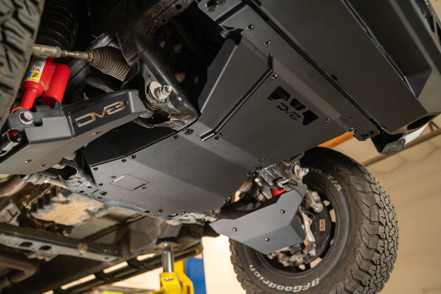 2024 2025 Toyota Tacoma, Land Cruiser Rear Belly Skid Plate DV8 Offroad-10