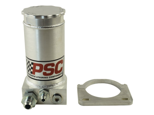 Pro Touring Brushed Aluminum Remote Reservoir Kit, #6AN Return #10AN Feed Performance Components PSC Steering