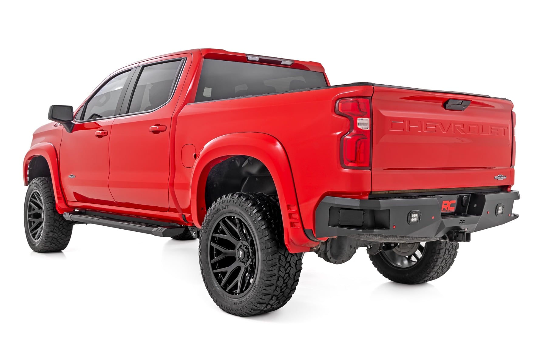 HD2 Aluminum Running Boards Crew Cab Silverado/Sierra 1500/2500HD/3500HD (19-26) Rough Country-2