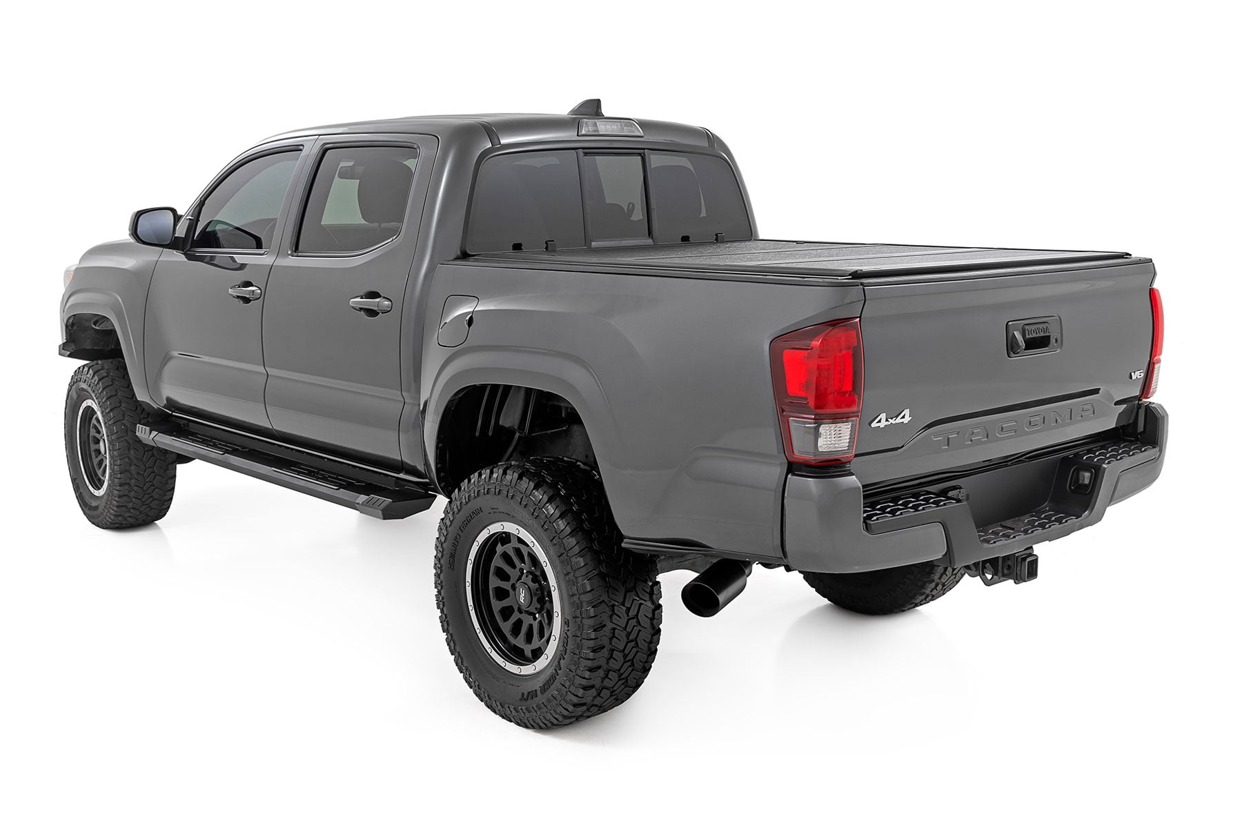 HD2 Aluminum Running Boards Double Cab Toyota Tacoma 2WD/4WD (2005-2023) Rough Country-2