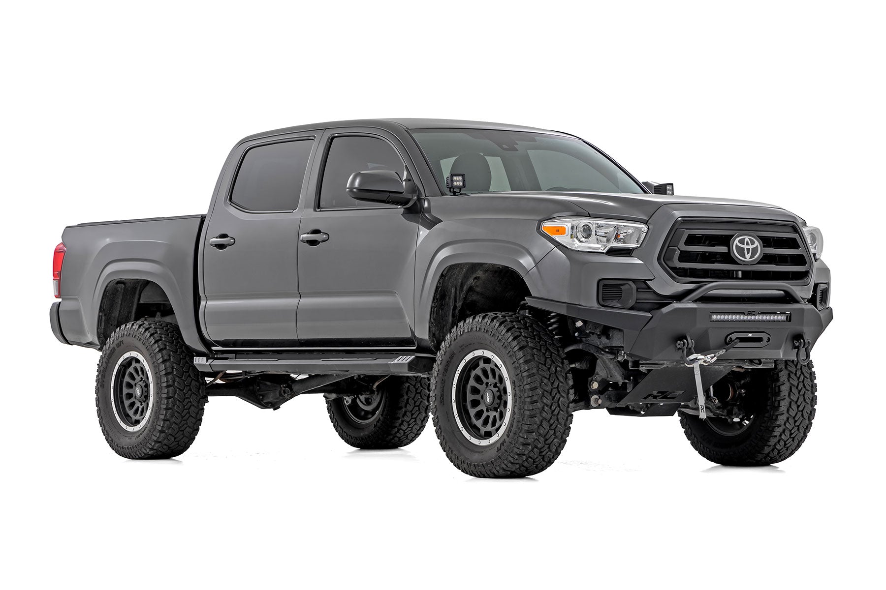 HD2 Aluminum Running Boards Double Cab Toyota Tacoma 2WD/4WD (2005-2023) Rough Country-3