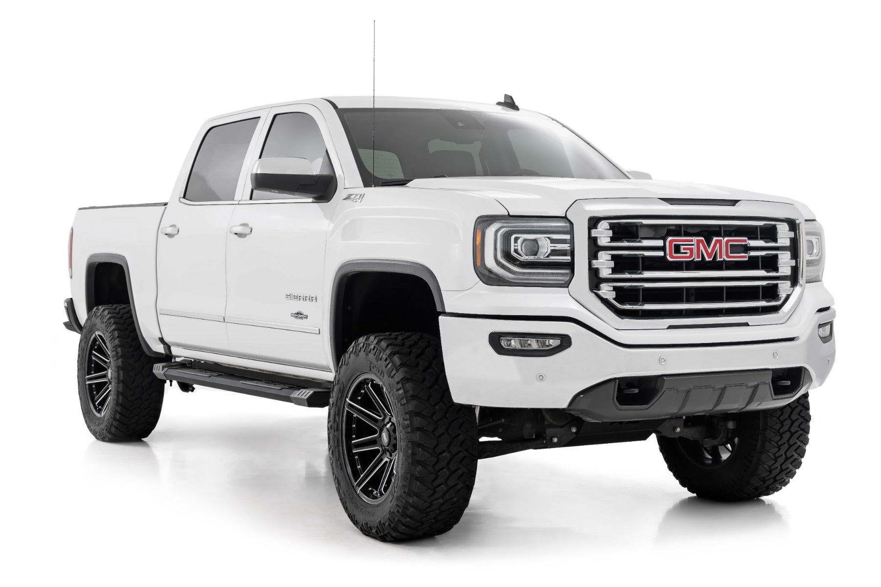 HD2 Aluminum Running Boards Ext Cab Silverado/Sierra 1500/2500HD/3500HD (07-19 & Classic) Rough Country-1