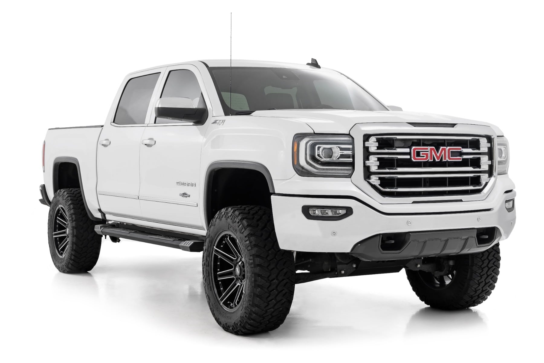 HD2 Aluminum Running Boards Crew Cab Silverado/Sierra 1500/2500HD/3500HD (07-19 & Classic) Rough Country-1