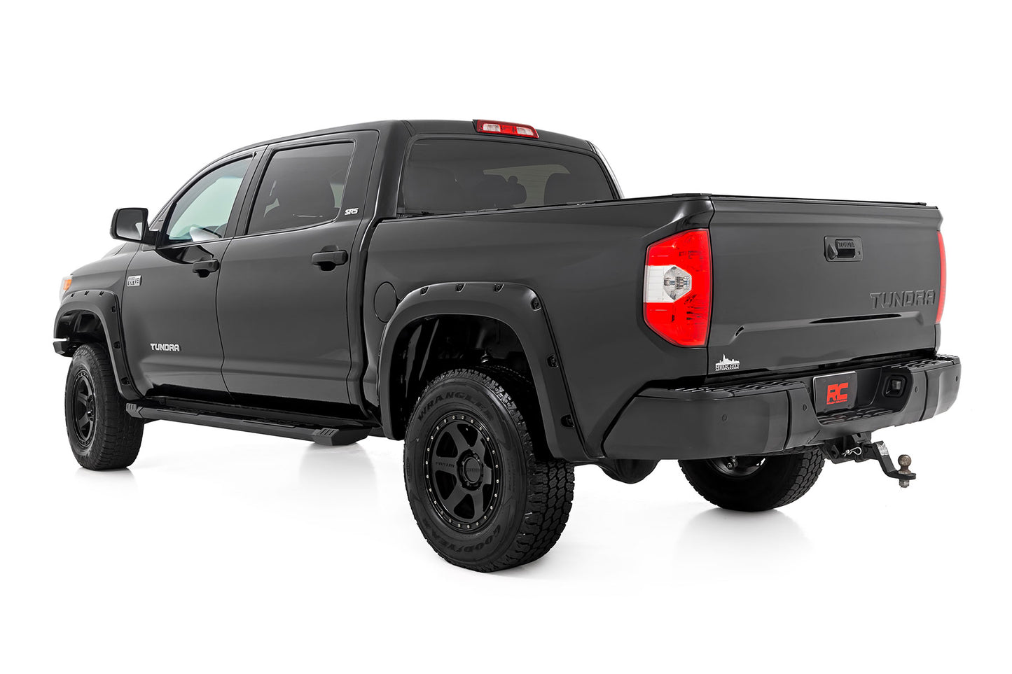 HD2 Aluminum Running Boards Crewmax Cab Toyota Tundra 2WD/4WD (2007-2021) Rough Country-2