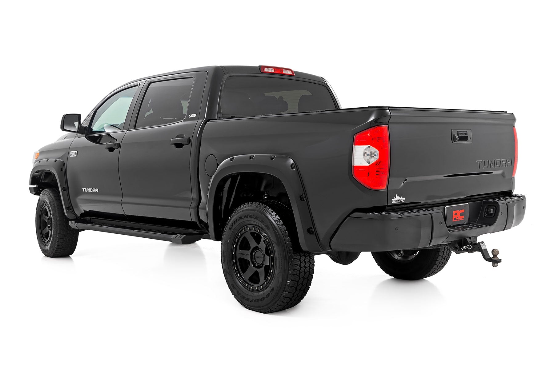 HD2 Aluminum Running Boards Crewmax Cab Toyota Tundra 2WD/4WD (2007-2021) Rough Country-2