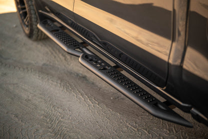 2019 2024 GMC Sierra 1500 & Chevrolet Silverado 1500 Crew Cab OE Plus Side Steps DV8 Offroad-2