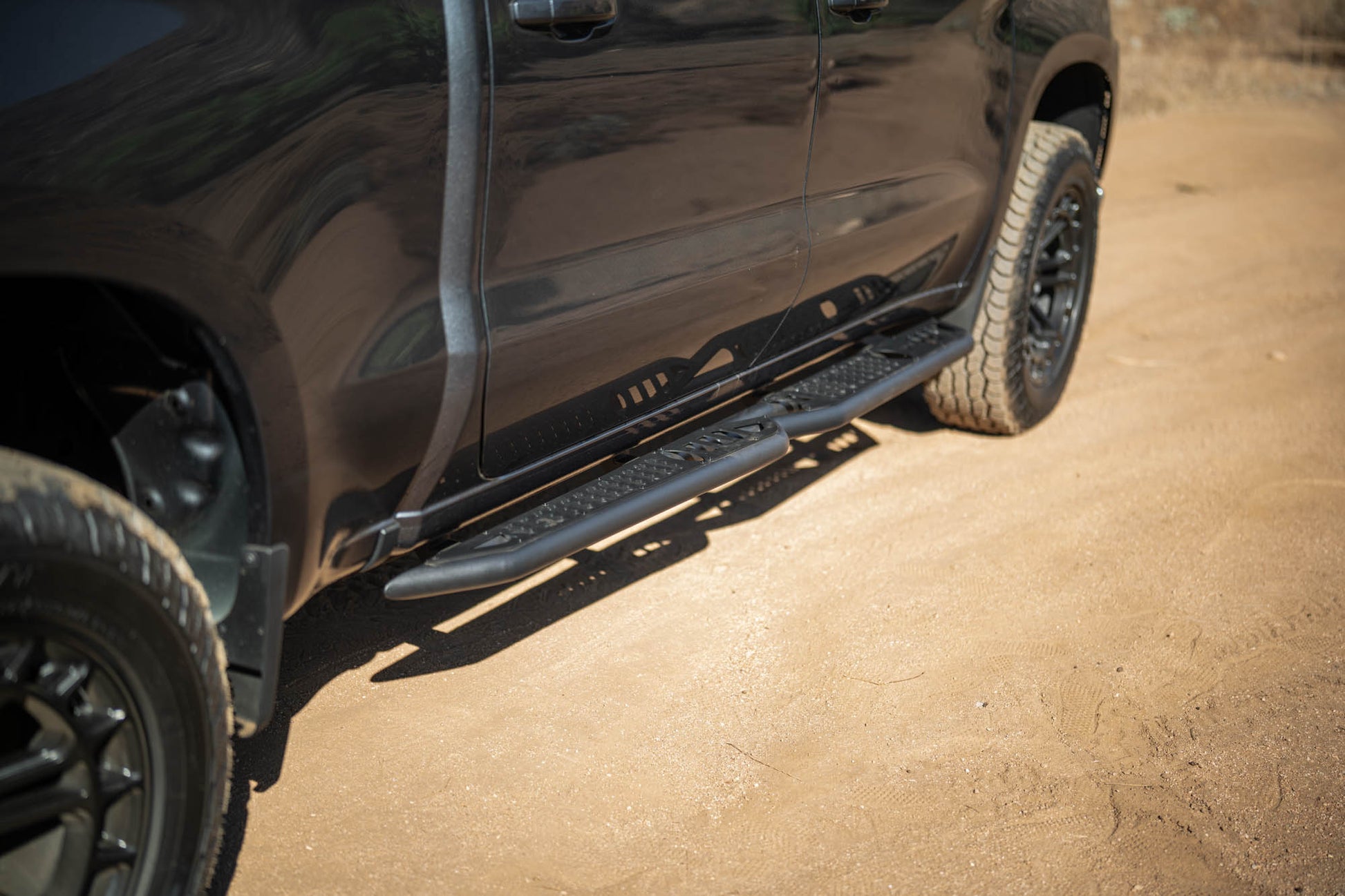 2019 2024 GMC Sierra 1500 & Chevrolet Silverado 1500 Crew Cab OE Plus Side Steps DV8 Offroad-3