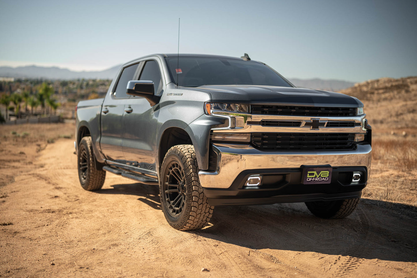 2019 2024 GMC Sierra 1500 & Chevrolet Silverado 1500 Crew Cab OE Plus Side Steps DV8 Offroad-5