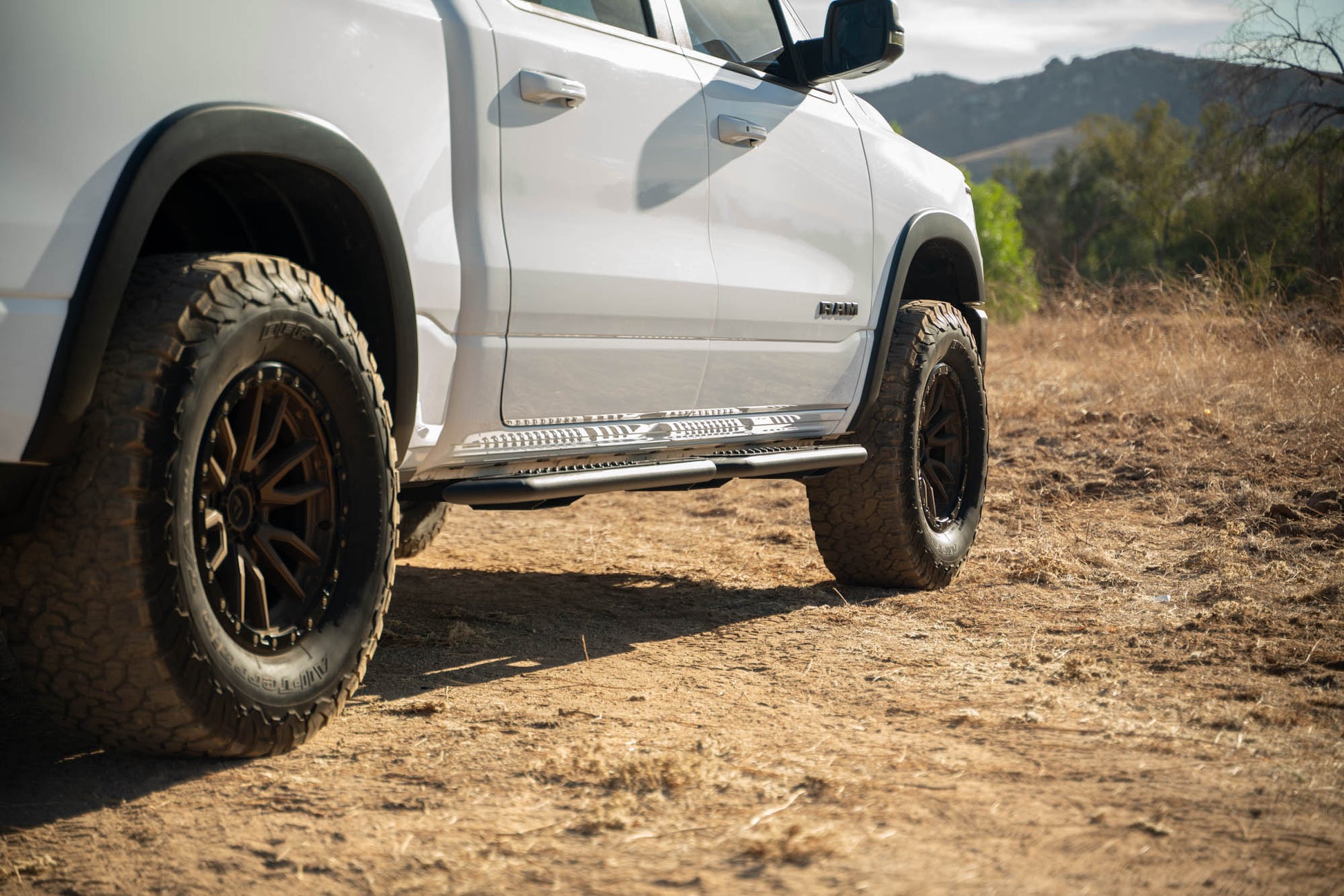 2019 2025 RAM 1500 Crew Cab OE Plus Side Steps DV8 Offroad-5