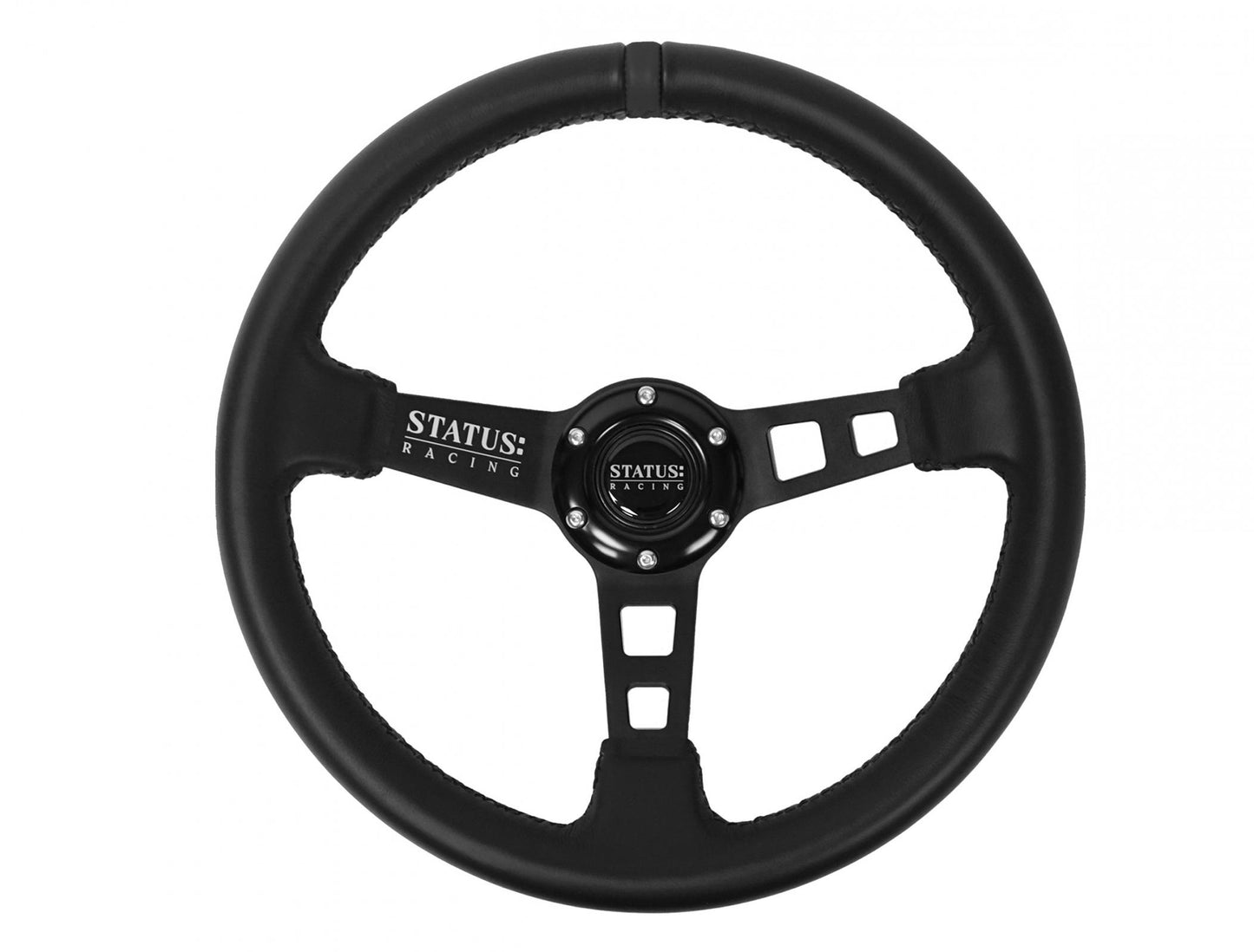 Deep Dish Leather Steering Wheel 13 Inch Diameter PRP Seats-8