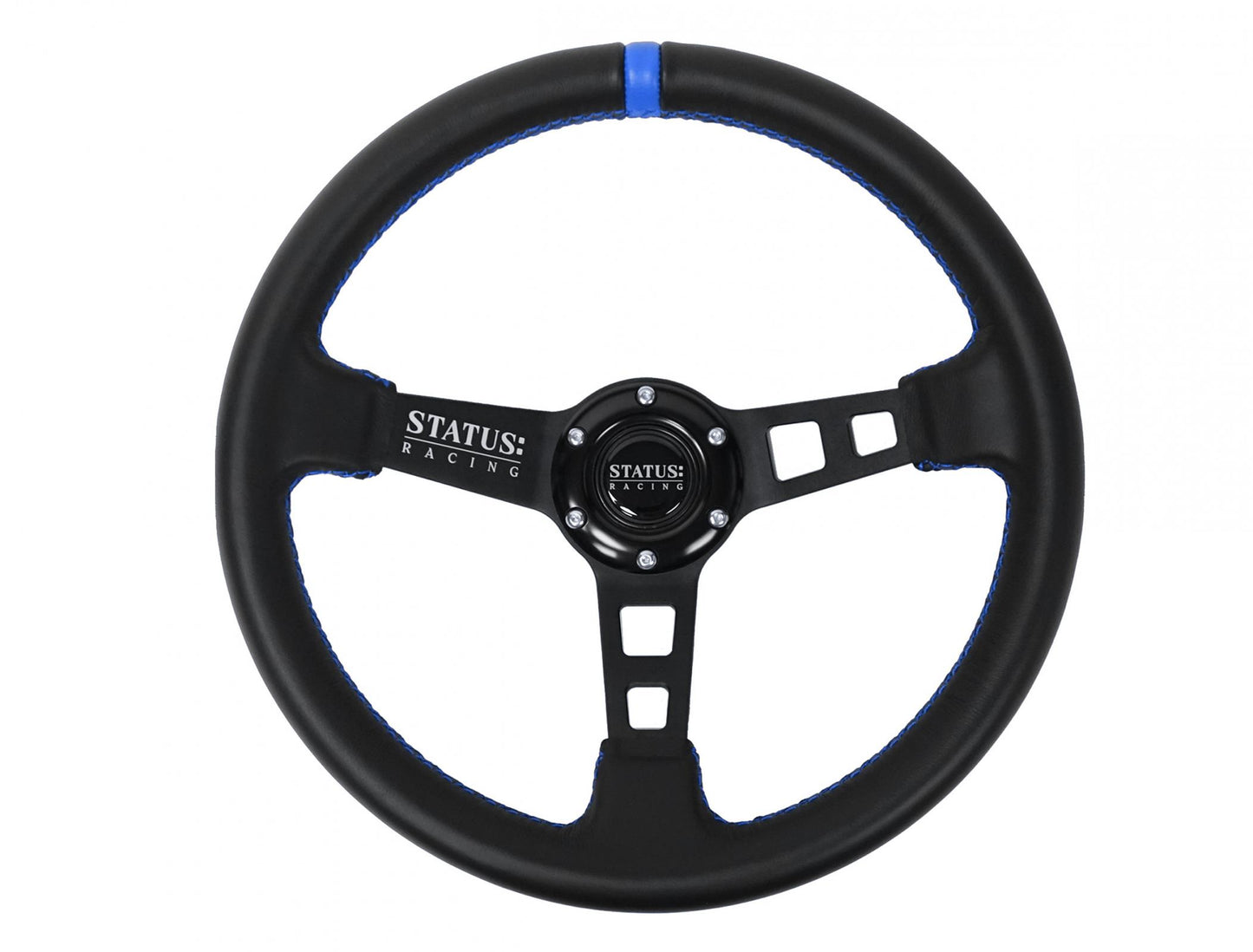 Deep Dish Leather Steering Wheel 13 Inch Diameter PRP Seats-4