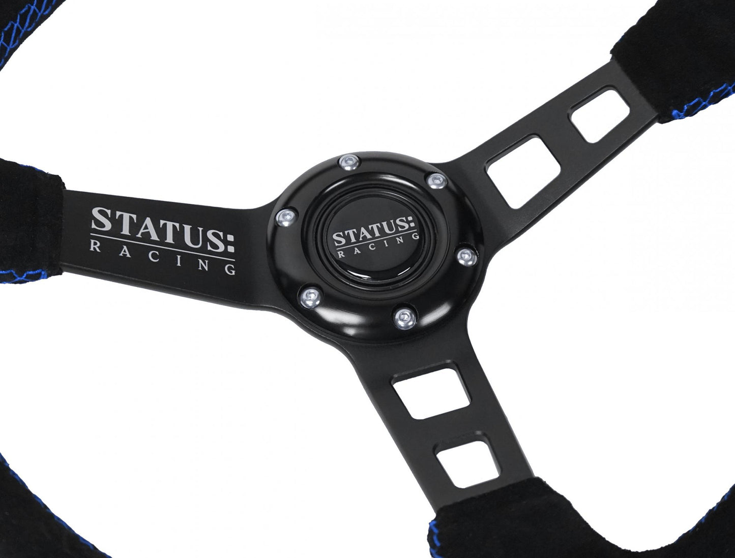 Deep Dish Suede Steering Wheel 13 Inch Diameter PRP Seats-5