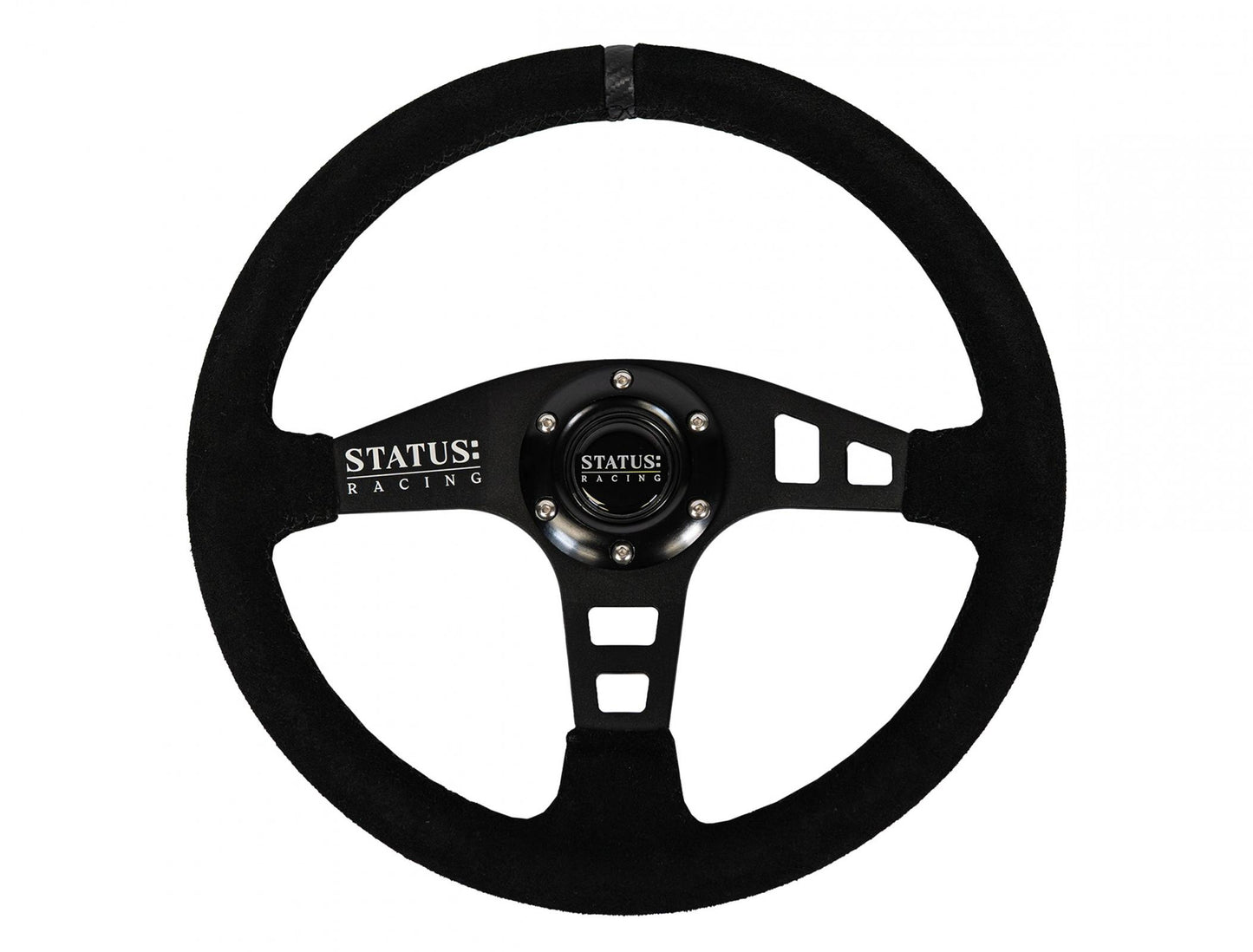 Flat Suede Steering Wheel 13 Inch Diameter PRP Seats-8