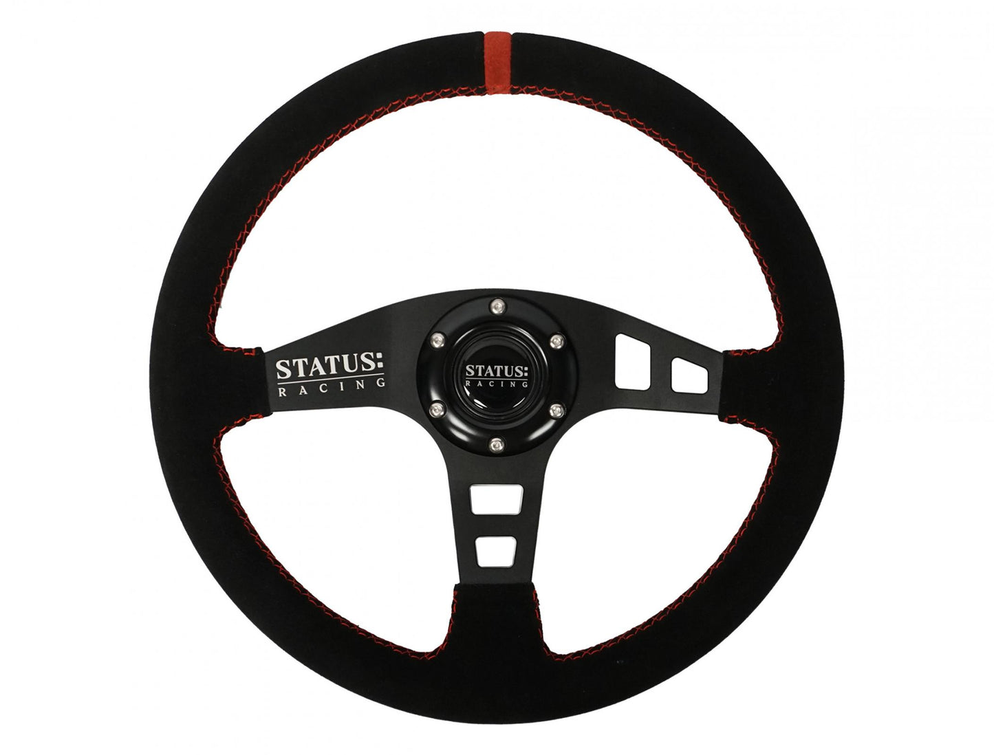 Flat Suede Steering Wheel 13 Inch Diameter PRP Seats