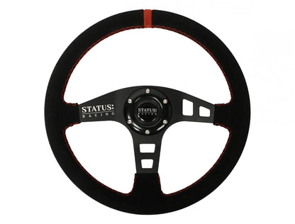 Flat Suede Steering Wheel 13 Inch Diameter PRP Seats