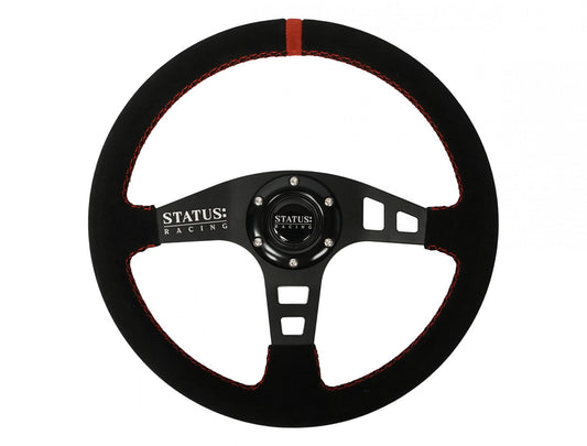 Flat Suede Steering Wheel 13 Inch Diameter PRP Seats
