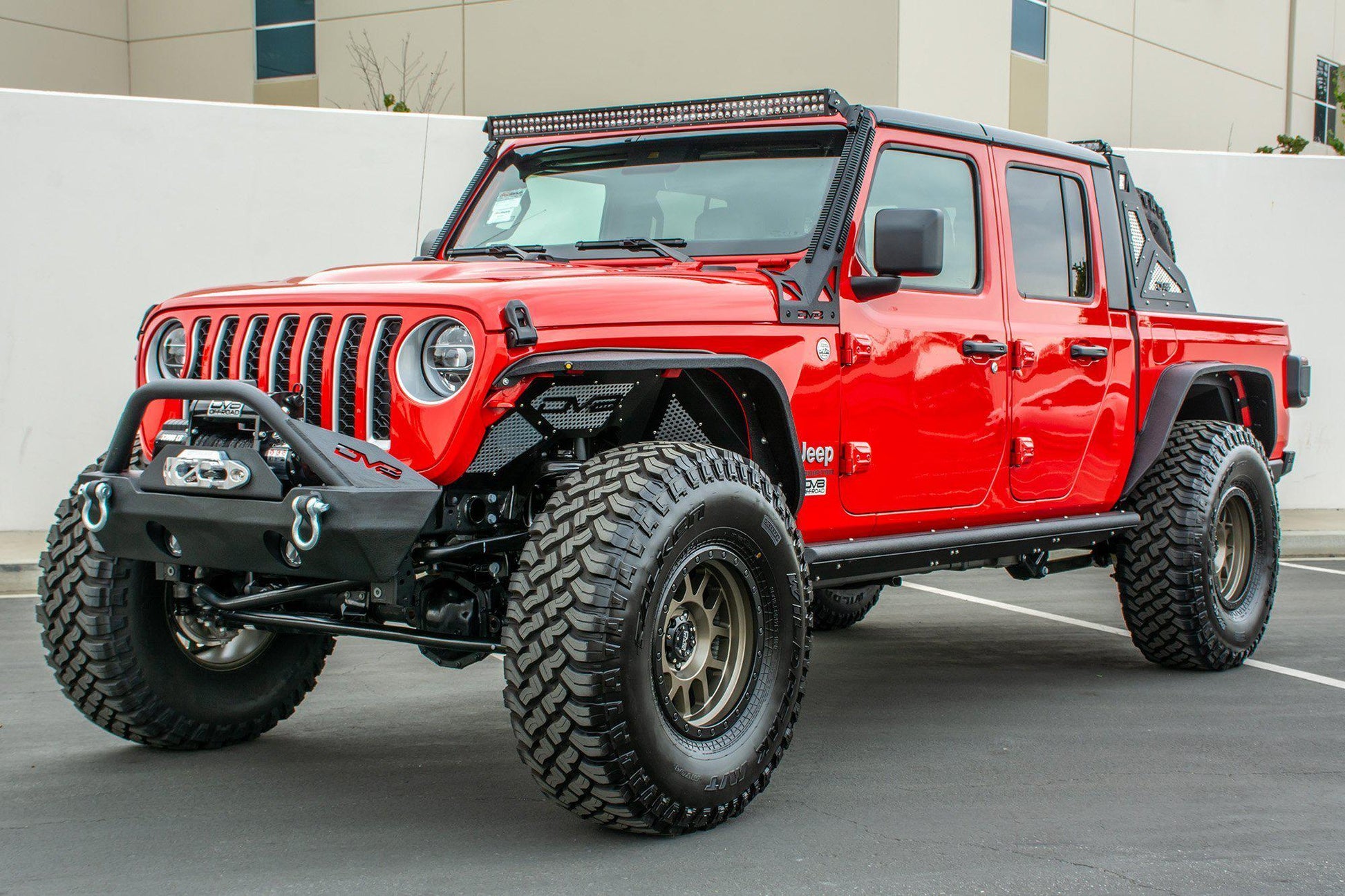 2020 2025 Jeep Gladiator JT Rock Sliders With Step DV8 Offroad-2