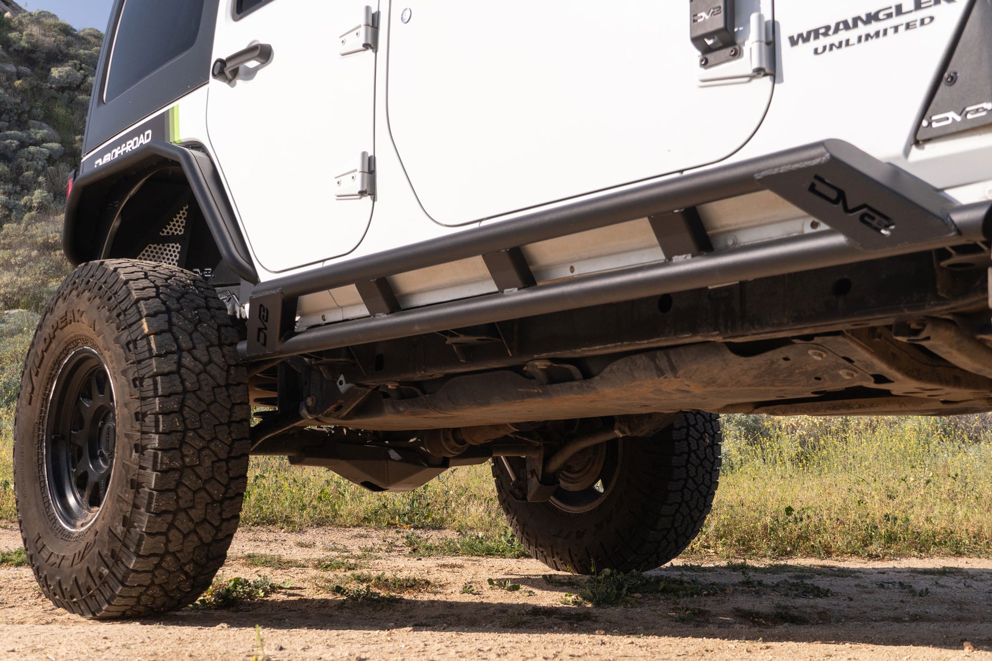 2007 2018 Jeep Wrangler JK 4 Door Rock Sliders DV8 Offroad