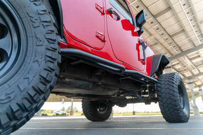 2007 2018 Jeep Wrangler JKU 4 Door OE Plus Side Steps DV8 Offroad-1