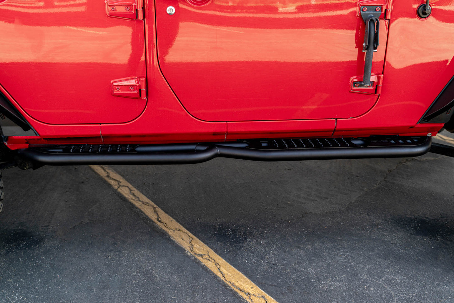 2007 2018 Jeep Wrangler JKU 4 Door OE Plus Side Steps DV8 Offroad-2