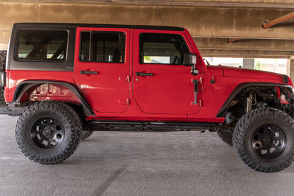 2007 2018 Jeep Wrangler JKU 4 Door OE Plus Side Steps DV8 Offroad-5