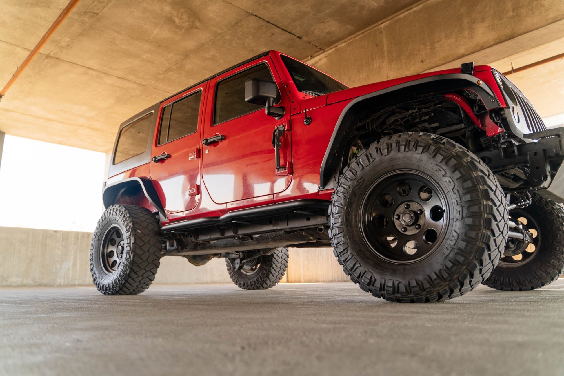2007 2018 Jeep Wrangler JKU 4 Door OE Plus Side Steps DV8 Offroad-6