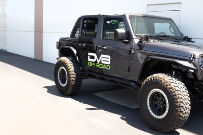 2018 2025 Jeep Wrangler JLU 4 Door FS 15 Series Rock Sliders DV8 Offroad-6