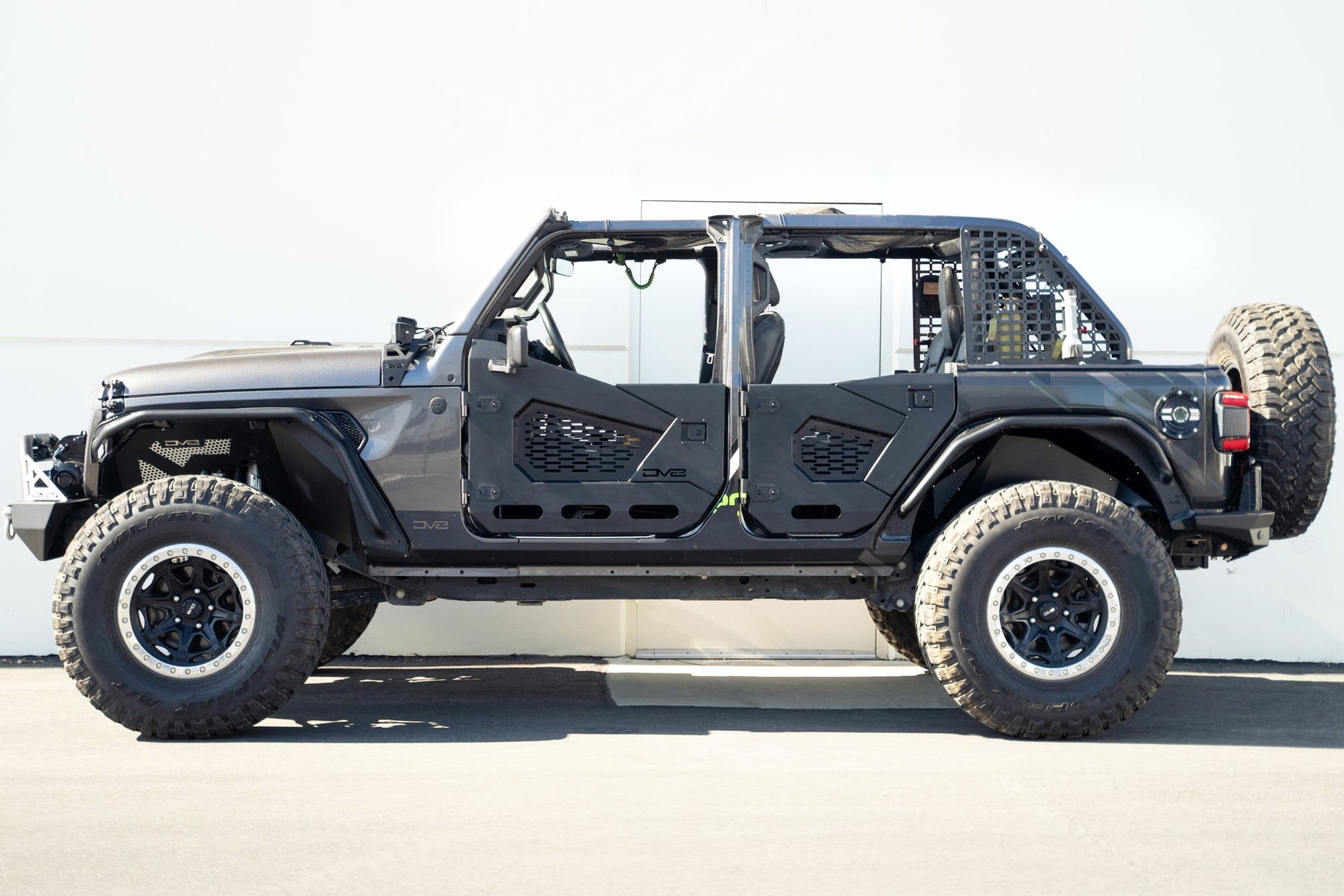 2018 2025 Jeep Wrangler JLU 4 Door Rock Skins DV8 Offroad-2