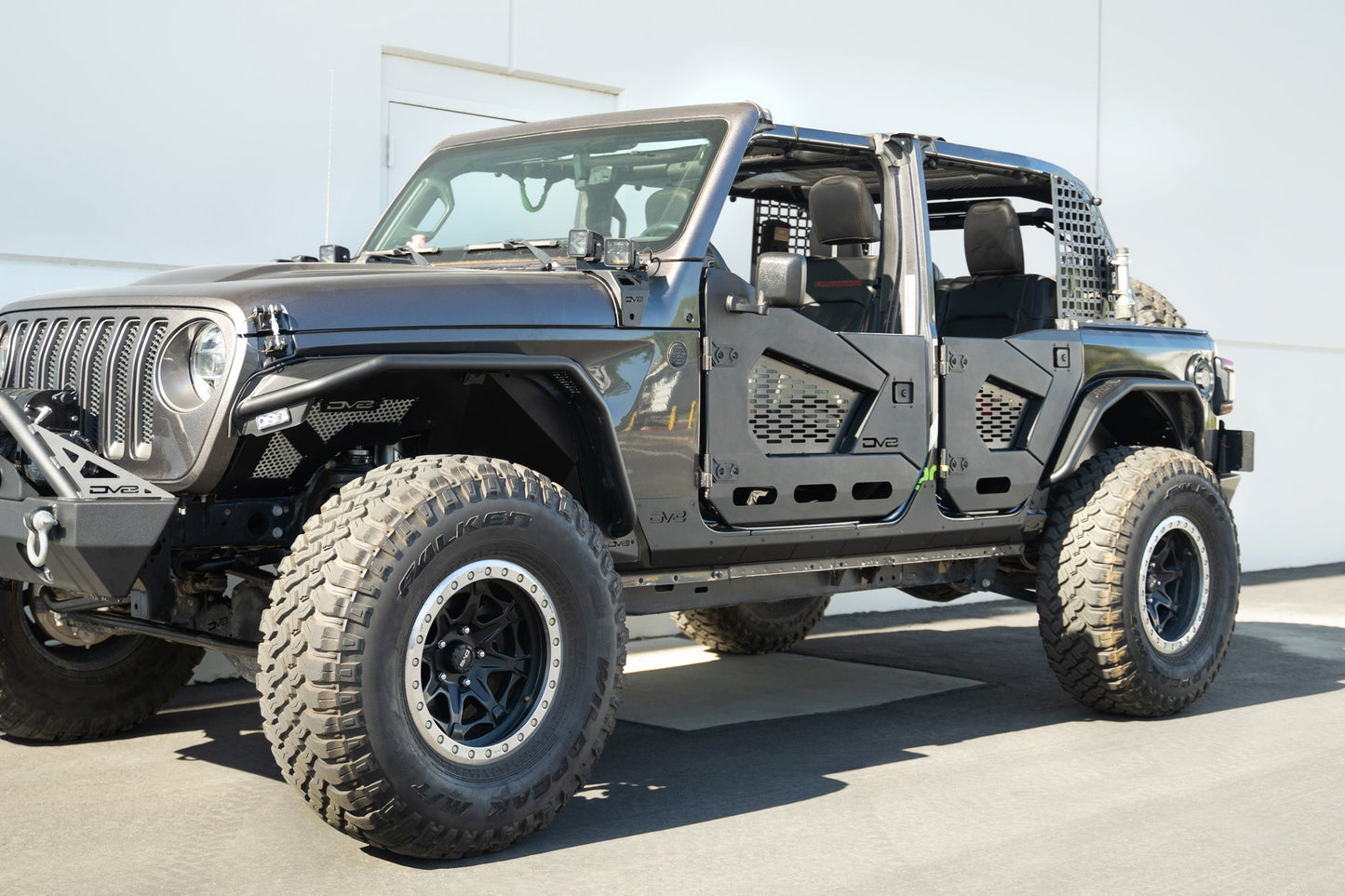 2018 2025 Jeep Wrangler JLU 4 Door Rock Skins DV8 Offroad-5