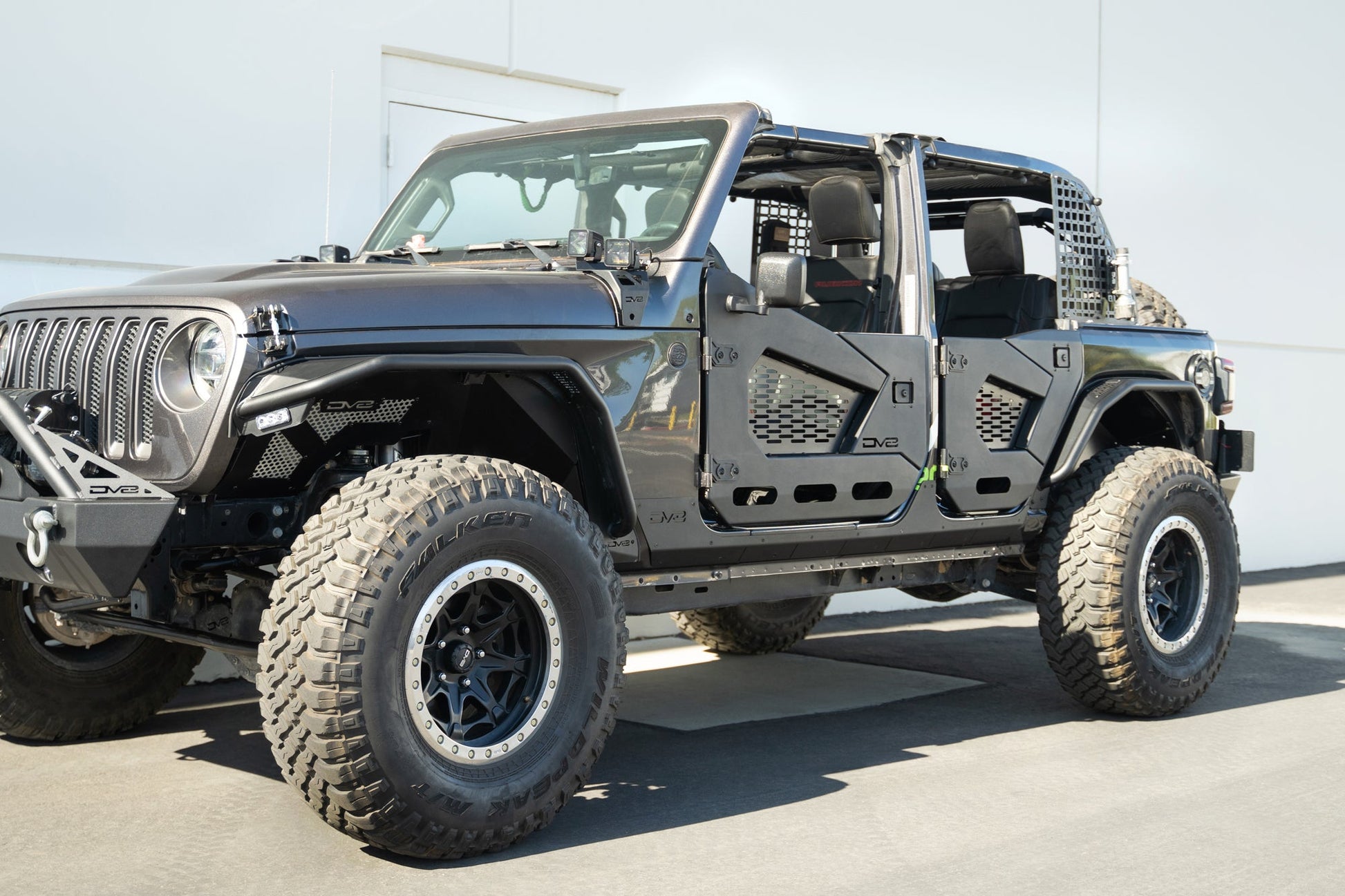 2018 2025 Jeep Wrangler JLU 4 Door Rock Skins DV8 Offroad-5