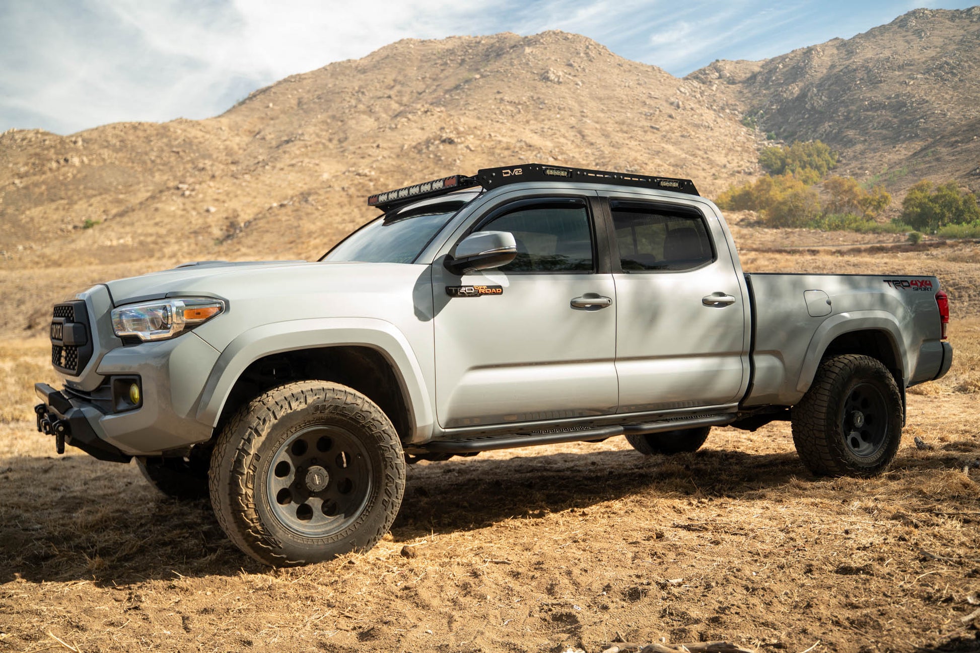 2016 2023 Toyota Tacoma OE Plus Side Steps DV8 Offroad-9