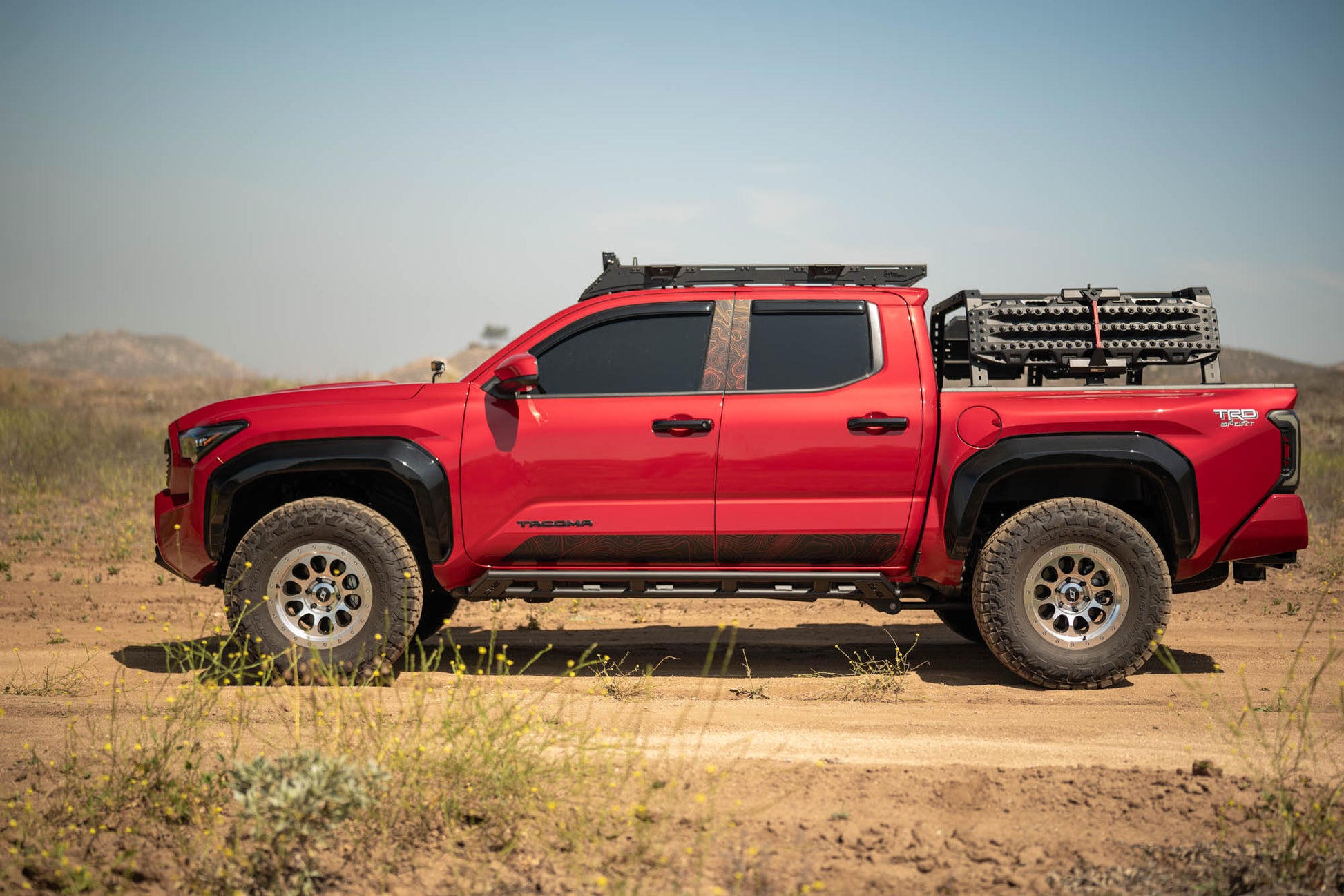 2024 2025 Toyota Tacoma Double Cab Rock Sliders DV8 Offroad-11