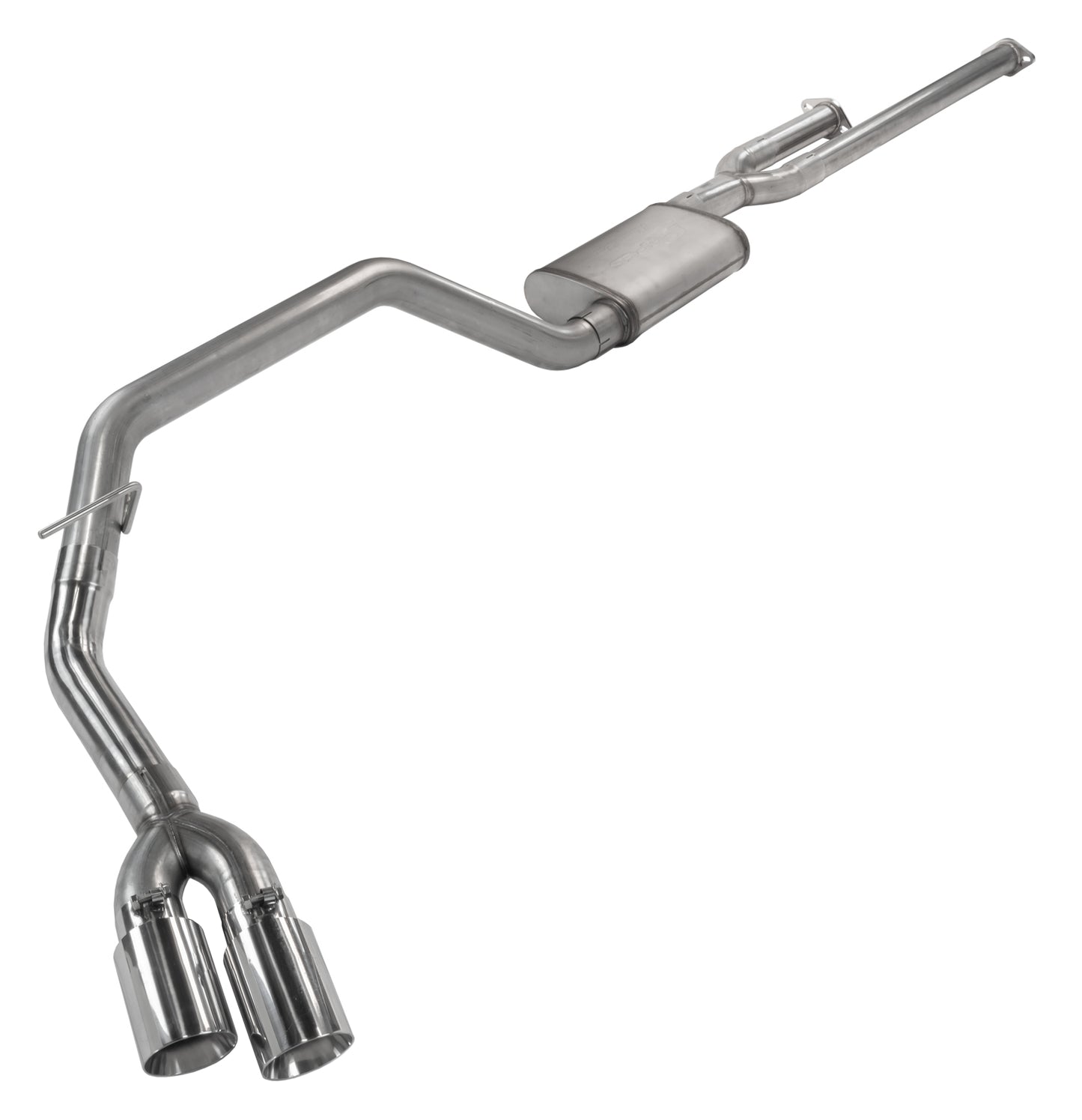 Cat-Back System 14-20 Split Side Dual Exit 2.5 in Intermediate And 3 in Tail Pipe Race Pro Mufflers/Hardware Incl Tip In Pypes Performance Exhaust-6