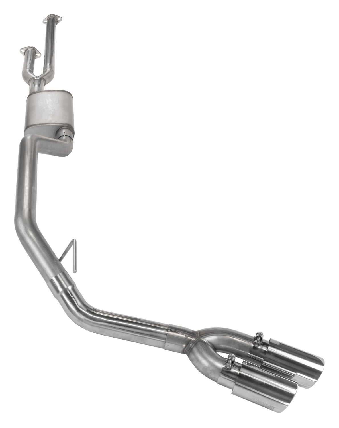 Cat-Back System 14-20 Split Side Dual Exit 2.5 in Intermediate And 3 in Tail Pipe Race Pro Mufflers/Hardware Incl Tip In Pypes Performance Exhaust-7