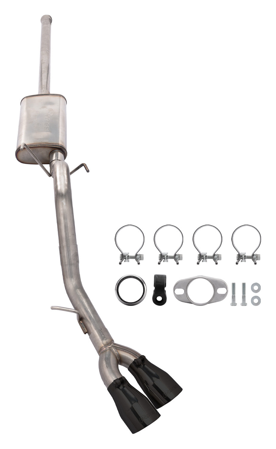 2005-15 Tacoma Cat-Back With Street Pro Muffler & Black Tips STT20SB Pypes Performance Exhaust-1