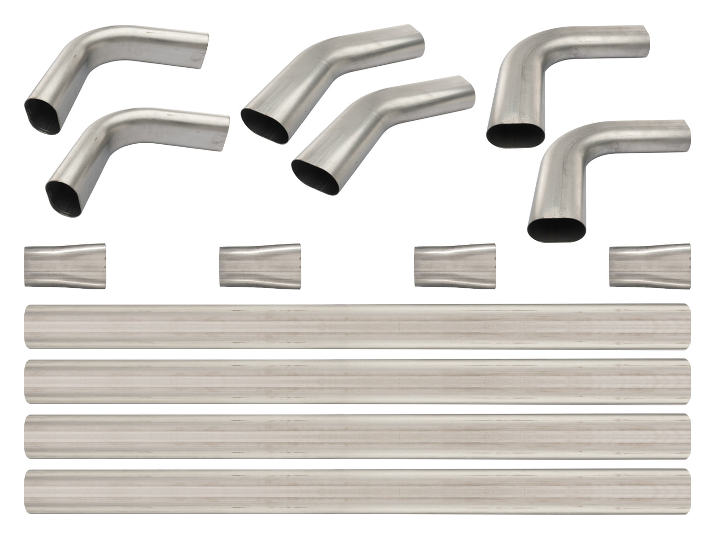 3 Inch Oval Builders Kit 304 Stainless Steel Low-Profile Ground Clearance Pypes Performance Exhaust