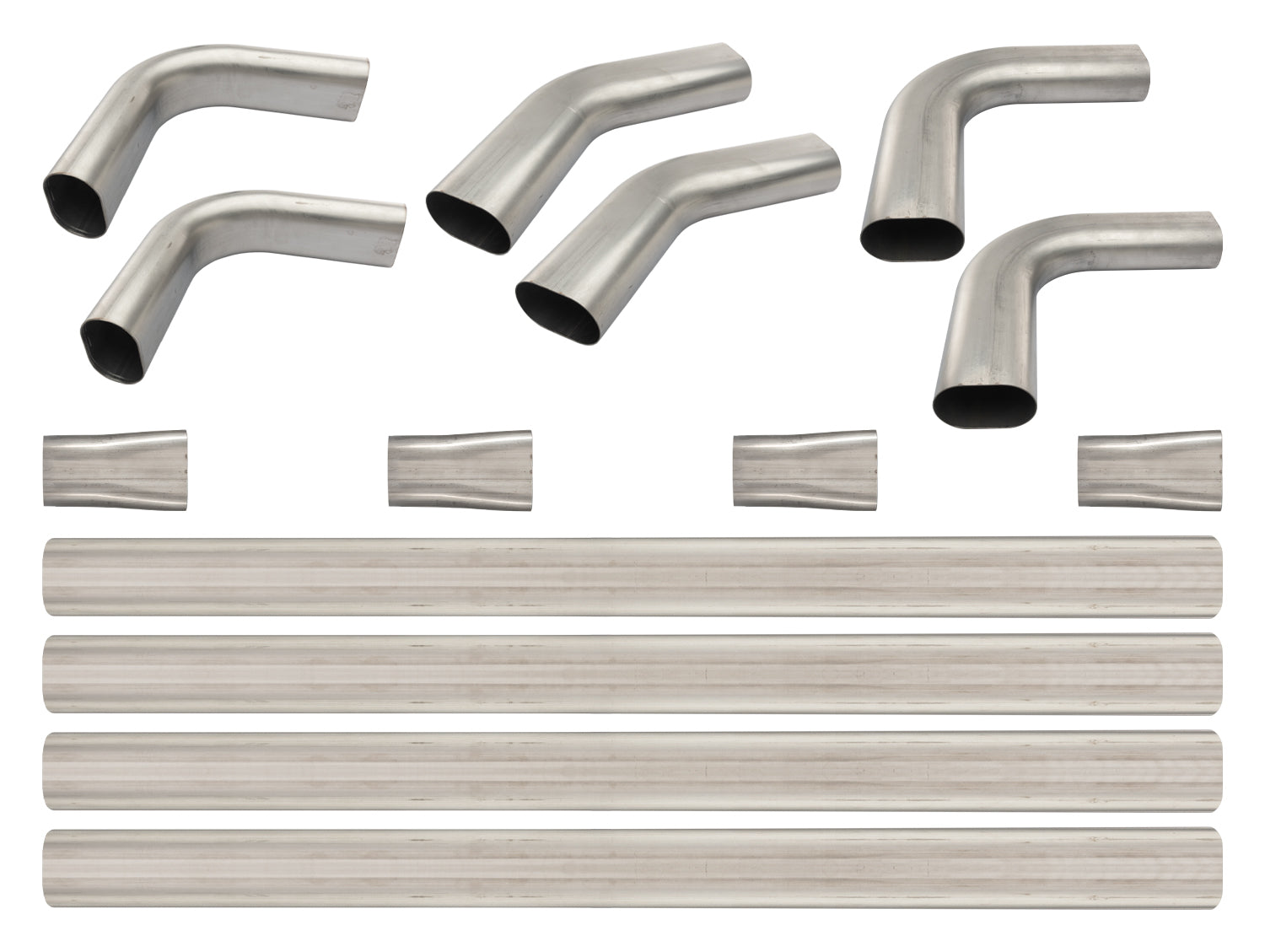 3 Inch Oval Builders Kit 304 Stainless Steel Low-Profile Ground Clearance Pypes Performance Exhaust