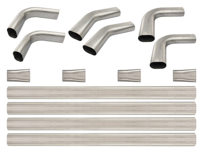 3 Inch Oval Builders Kit 304 Stainless Steel Low-Profile Ground Clearance Pypes Performance Exhaust